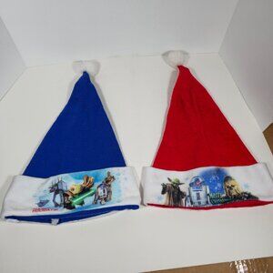 Star Wars Holiday Santa Hats Set Featuring Yoda R2D2 Chewbacca & More